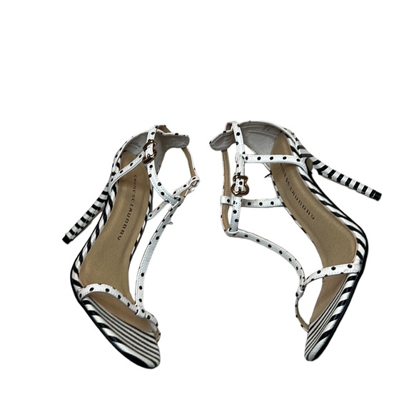 Chinese Laundry Polka Dot Dress Sandal,White/Black Size 8.5 - Picture 6 of 9